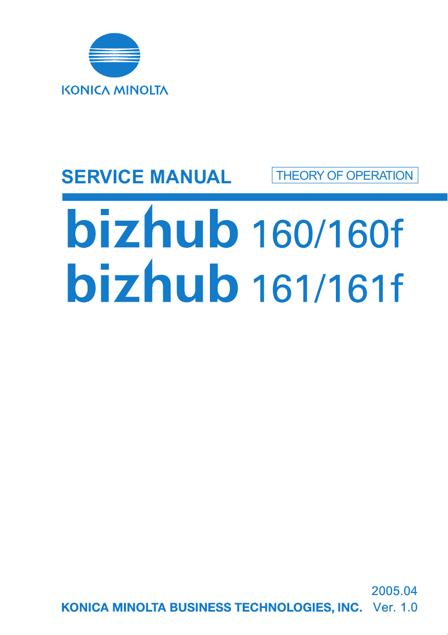 Konica-Minolta bizhub 160 160f 161 161f THEORY-OPERATION Service Manual-1